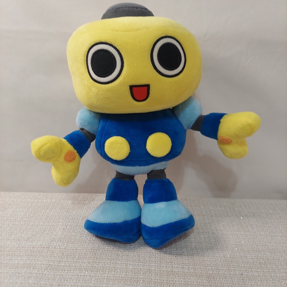 Mega Man Servbot Plush Capcom Video Game Collectible Blue Yellow Robot 11"